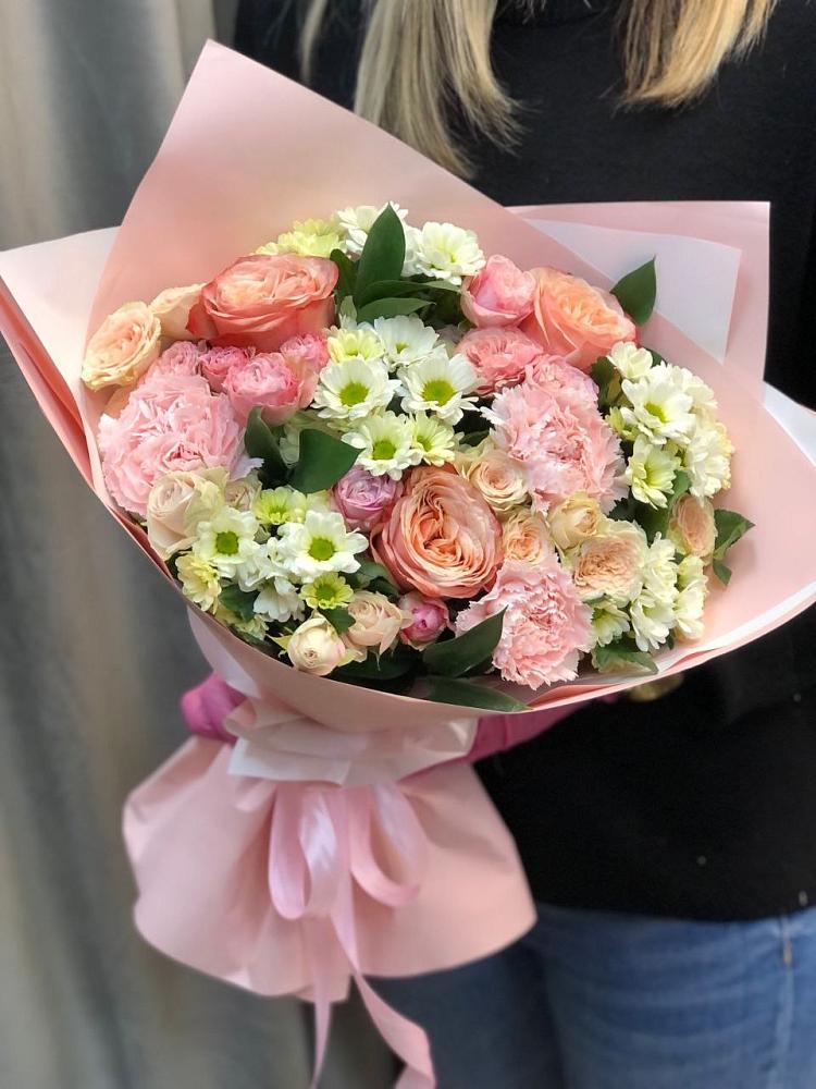 Букет цветов из: Гвоздики, Розы и Хризантемы в Кочубее