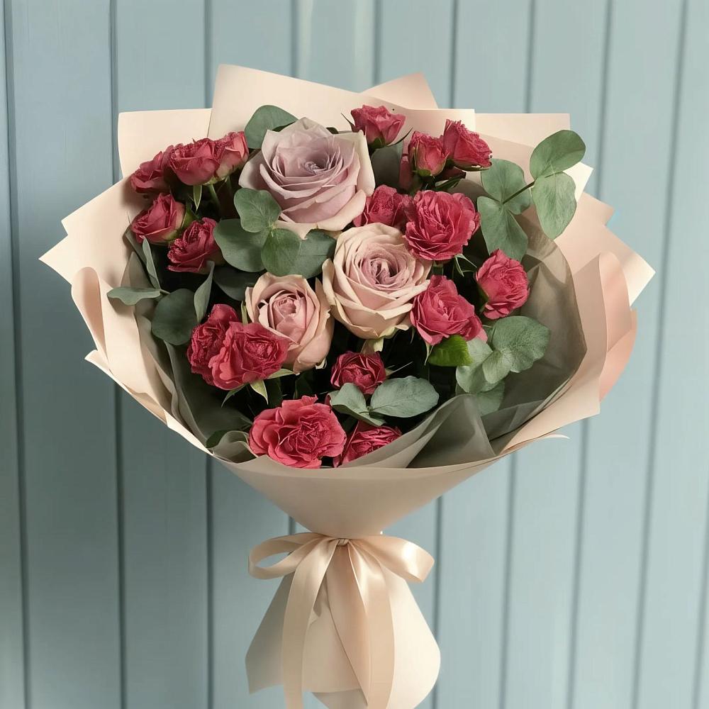 Букет цветов из: Гвоздики и Розы в Кочубее