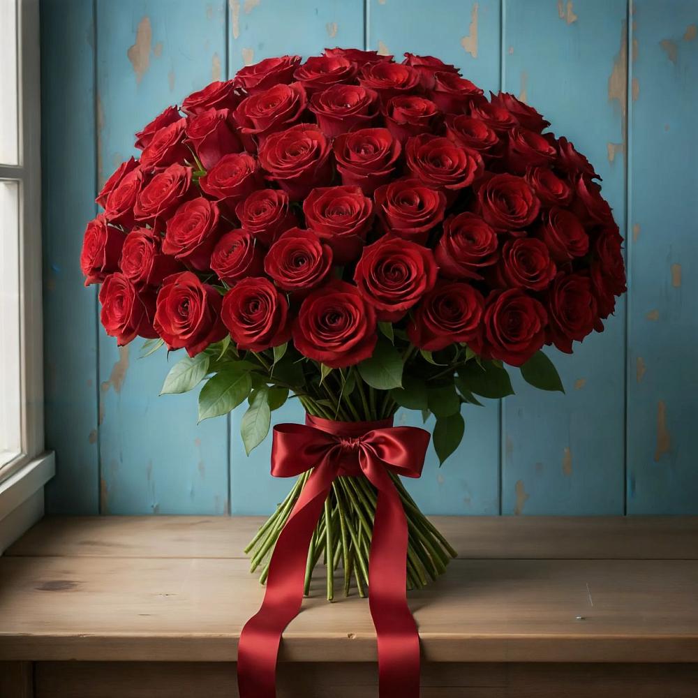 Букет Красные розы Блэк Меджик в Кочубее