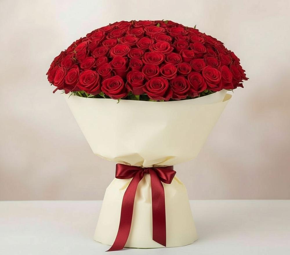 Букет 101 Красная роза Милано в Кочубее