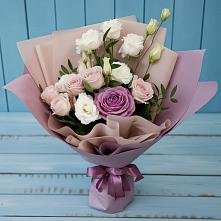 Букет цветов из:  Розы и Лизиантусы #REPLACE_PRED# Кочубее