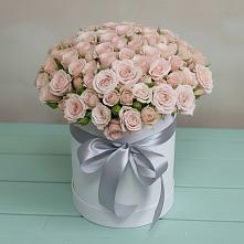 Цветочная композиция из Розы в шляпной коробке в Кочубее