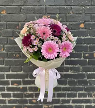 Букет цветов из:  Герберы и Хризантемы в Кочубее