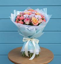 Букет цветов из:  Хризантемы и Розы в Кочубее