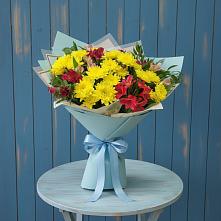 Букет цветов из:  Альстромерии и Хризантемы #REPLACE_PRED# Кочубее