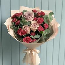 Букет цветов из:  Гвоздики и Розы в Кочубее